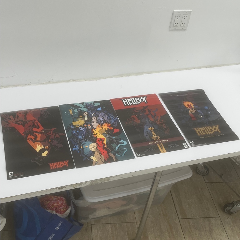 Hellboy ALL 4 2-Siding Anime posters Mike Mignola, Del Toro 2012+ 11 x 17